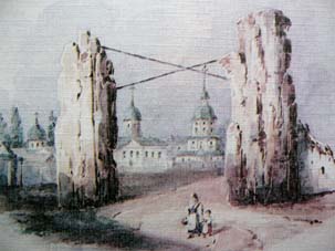 Золотые ворота (акварель Федора Солнцева 1843 года)
